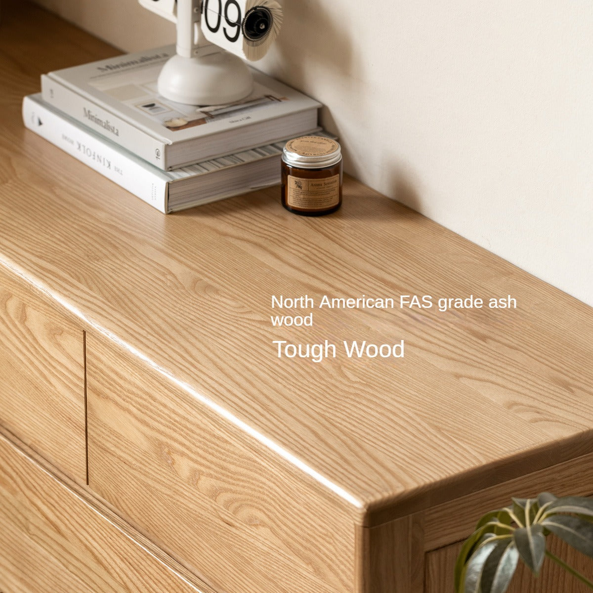 Ash Solid Wood Dresser, Drawer Storage Cabinet