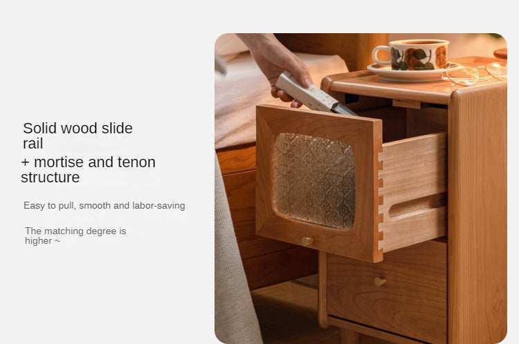 Cherry Solid Wood Nightstand.