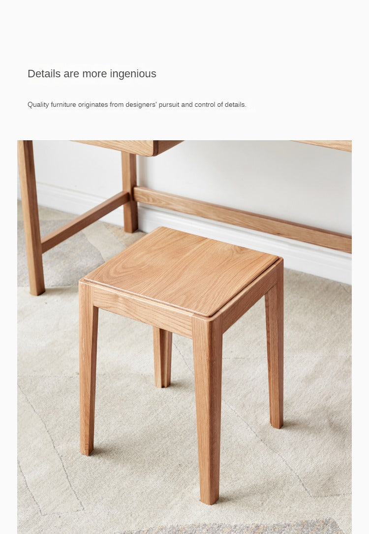 2pcs - Solid Wood Foldable Nordic Square Stool