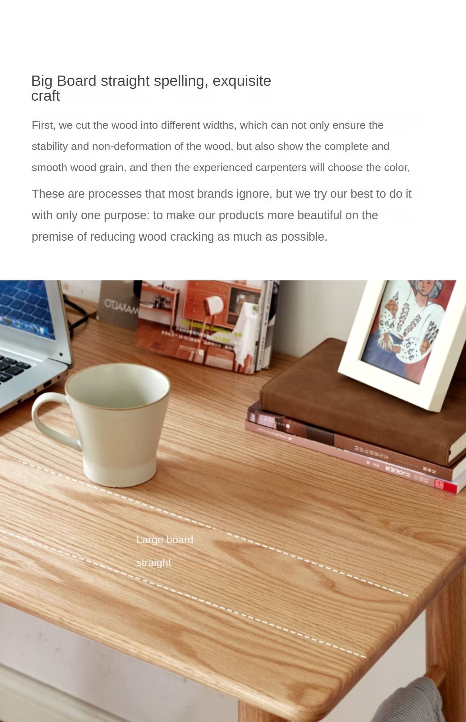 Oak, Solid Rubberwood Double Office Desk