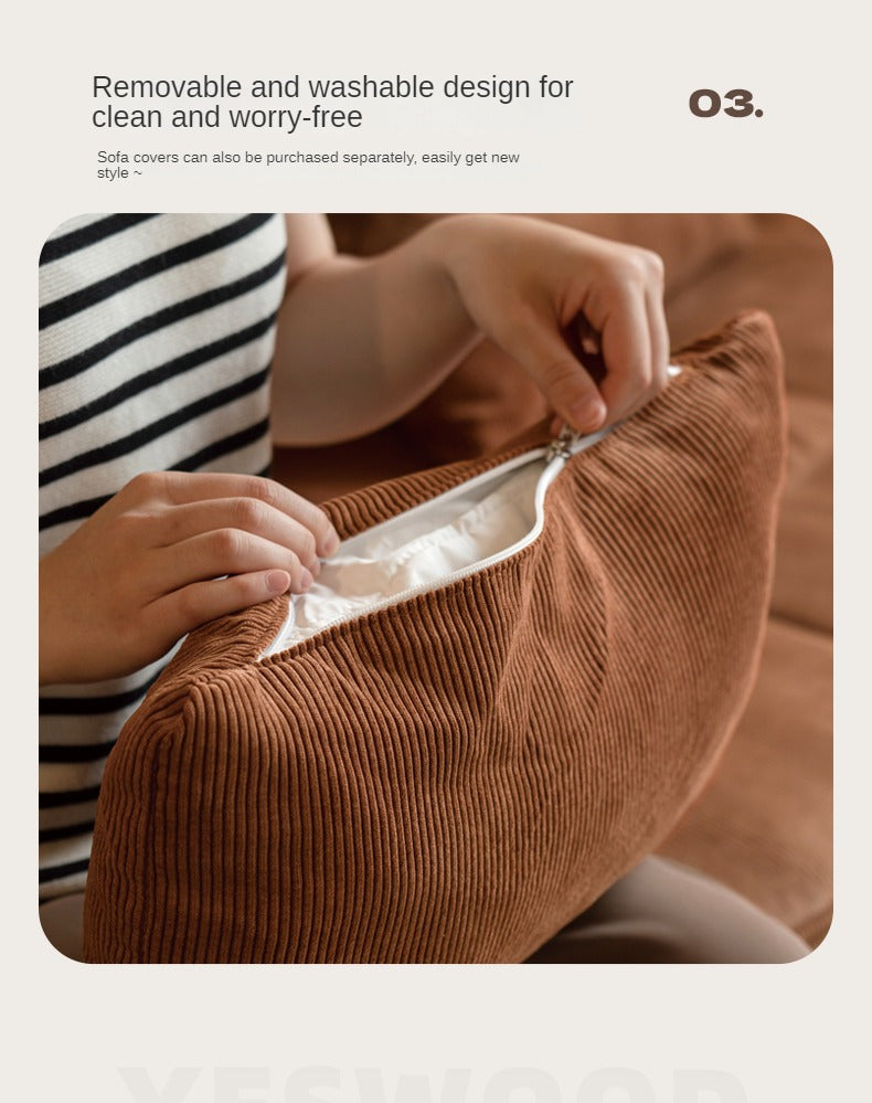 Fabric Sofa Antique Style Telescopic Dual-purpose Sofa.