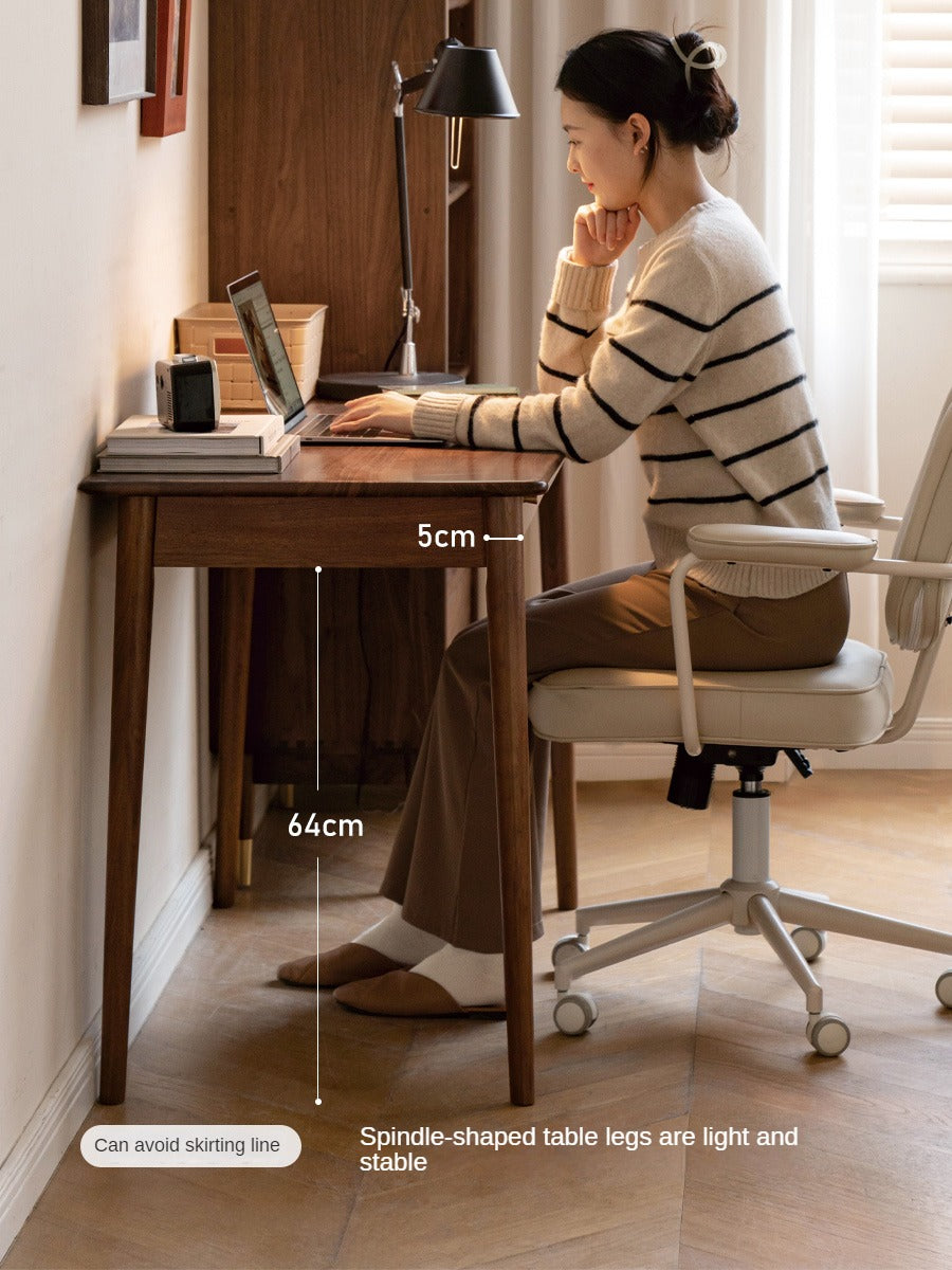 Black Walnut Solid Wood Office Desk