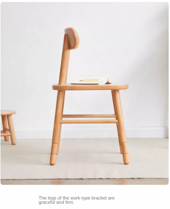 Oak Children's Modern Study Table Can Be Raised and Lowered