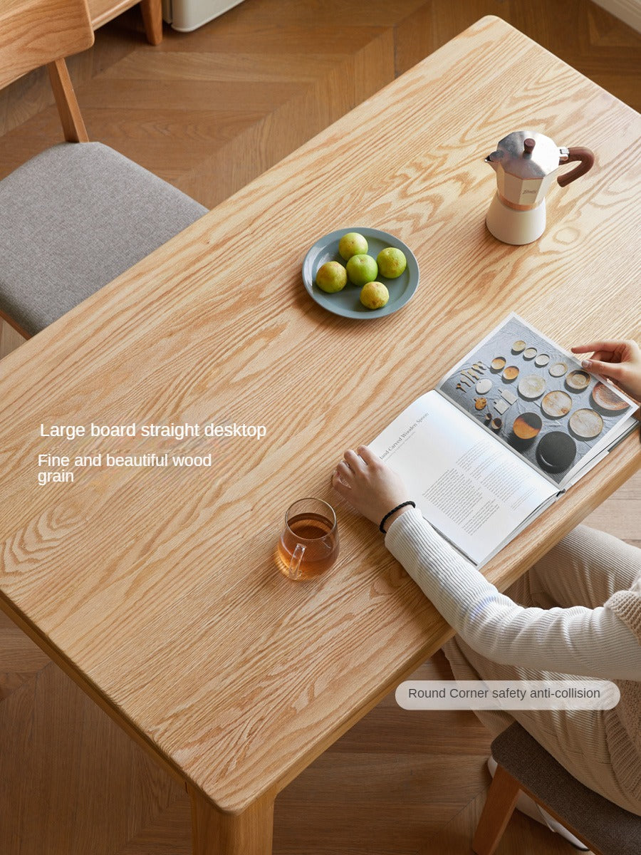 Oak, Red Oak Solid Wood Rectangular Dining Table