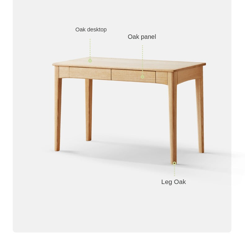 Cherry wood study desk with lamp hole board computer desk"