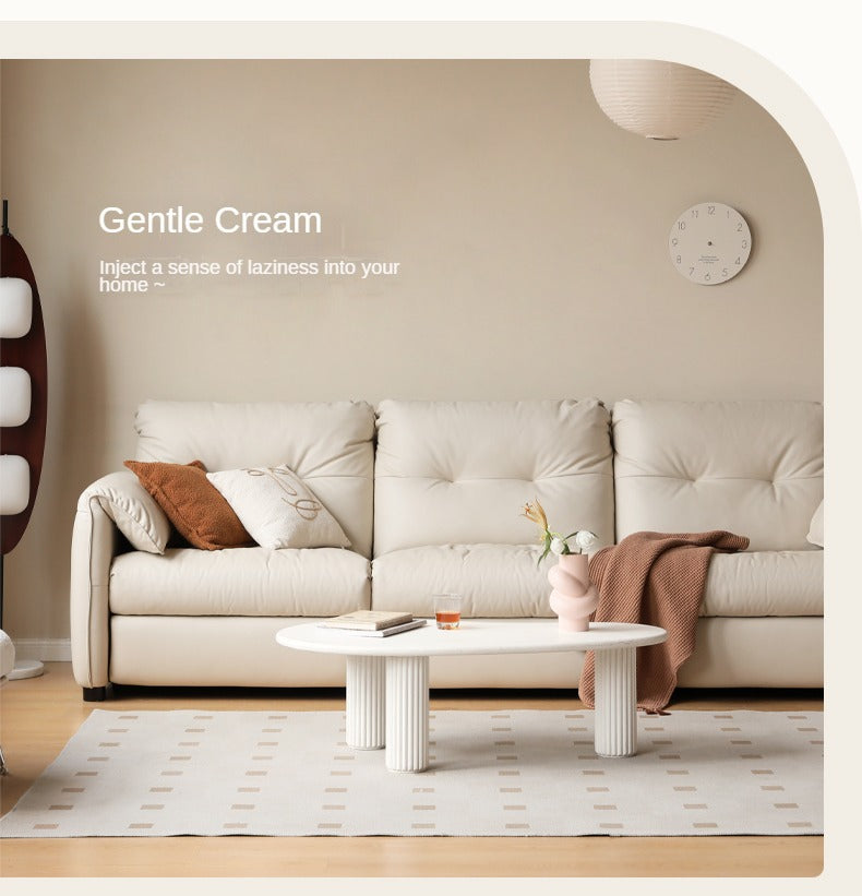 Fabric Electric White Cream Technology Functional Sofa.