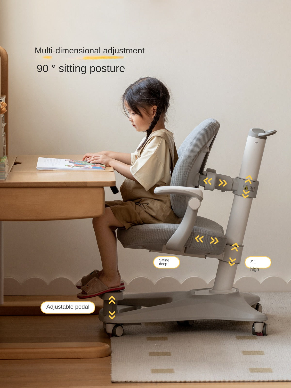Children's Chair Adjustable Up-down.
