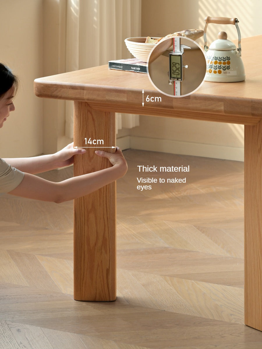 Oak Solid Wood Large Log Style Dining Table