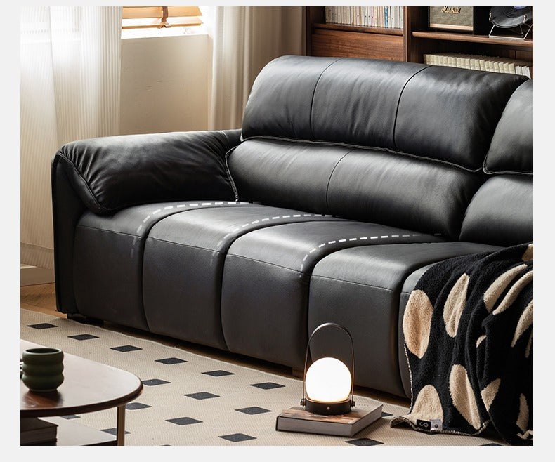 Genuine Leather Piano-Key Sofa