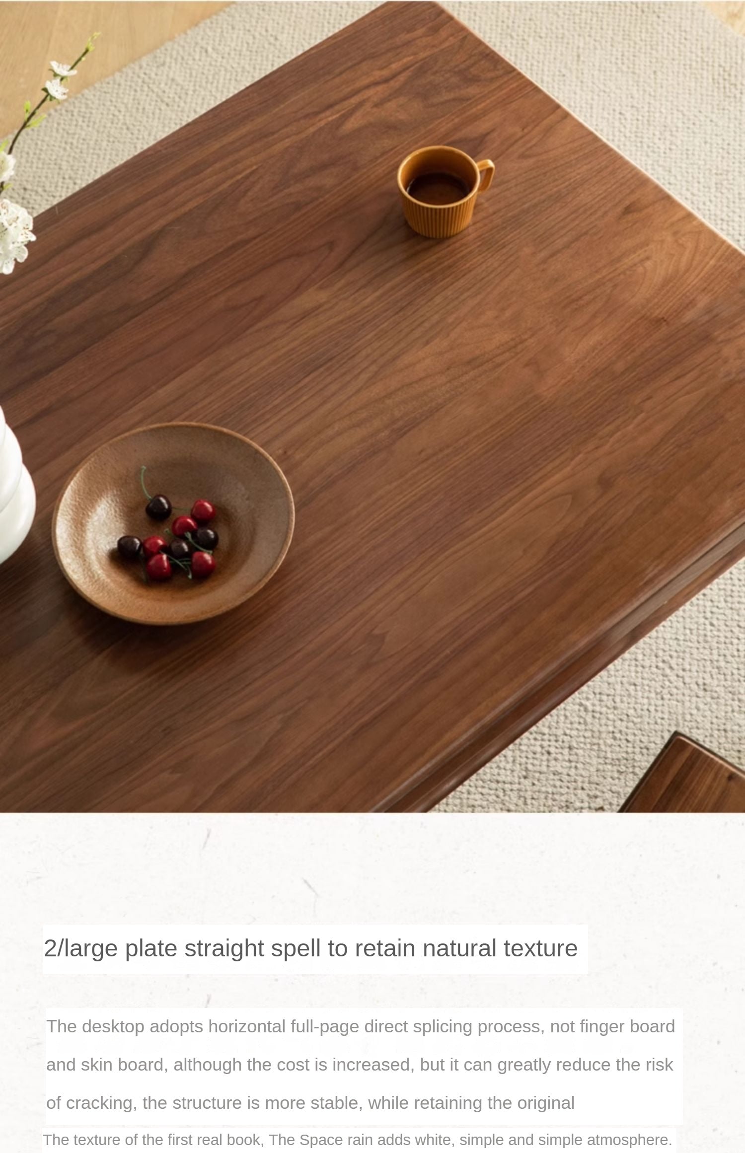 Black Walnut Solid Wood Rectangular Dining Table