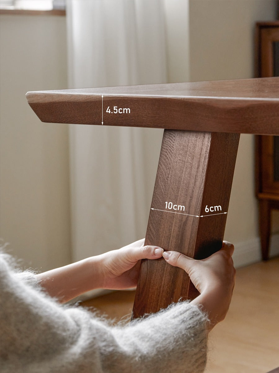 Ash Solid Wood Large Edge Table Dining