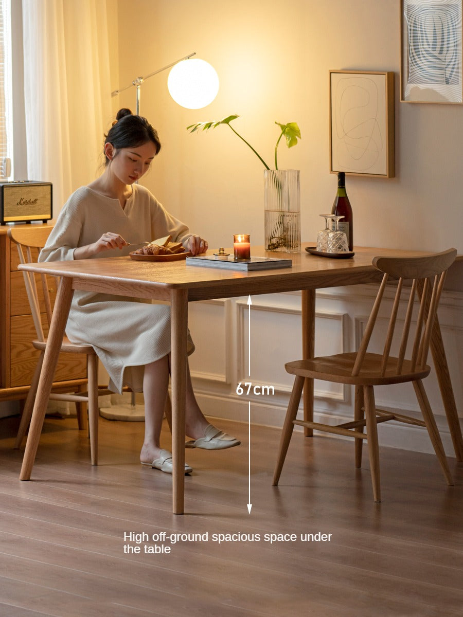 Oak Solid Wood Modern Dining Table