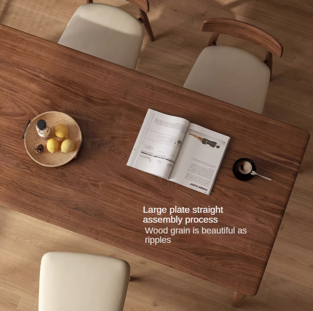 Black Walnut Solid Wood Rectangular Dining Table