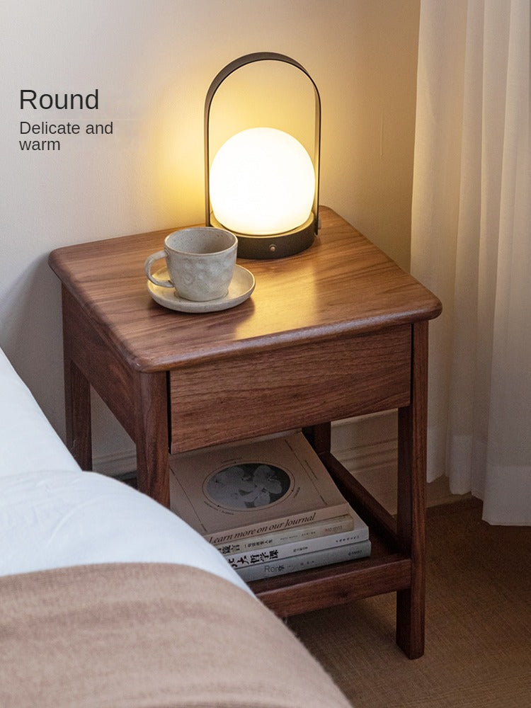 Black Walnut, Ash Bedside Storage Cabinet