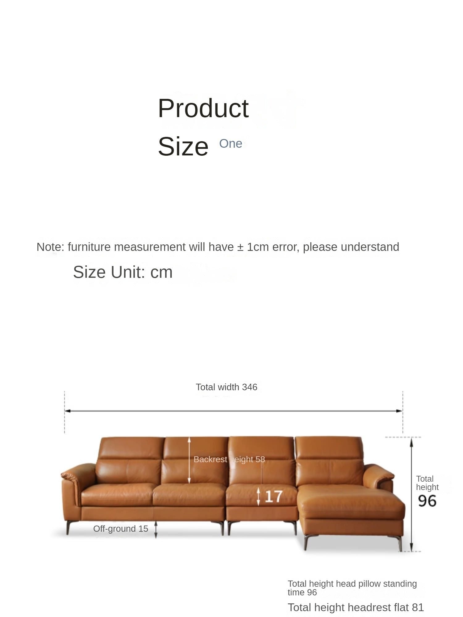 Genuine LeatherSofa, Light Luxury Top Layer Cowhide Italian Sofa.