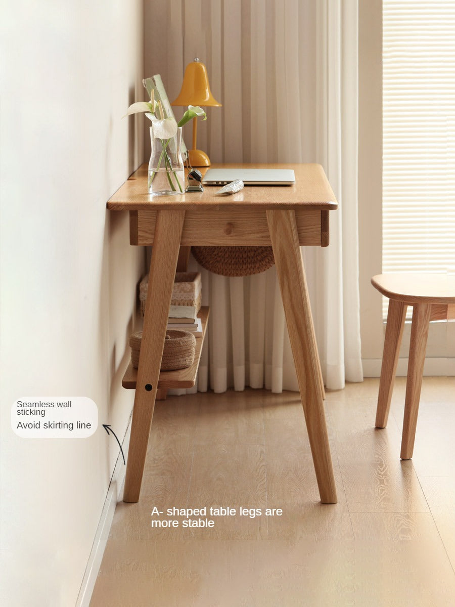 Oak Solid Wood Office Desk Bottom Divider