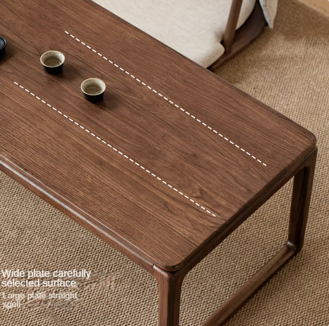 Black Walnut Solid Wood Tatami Small Tea Table.