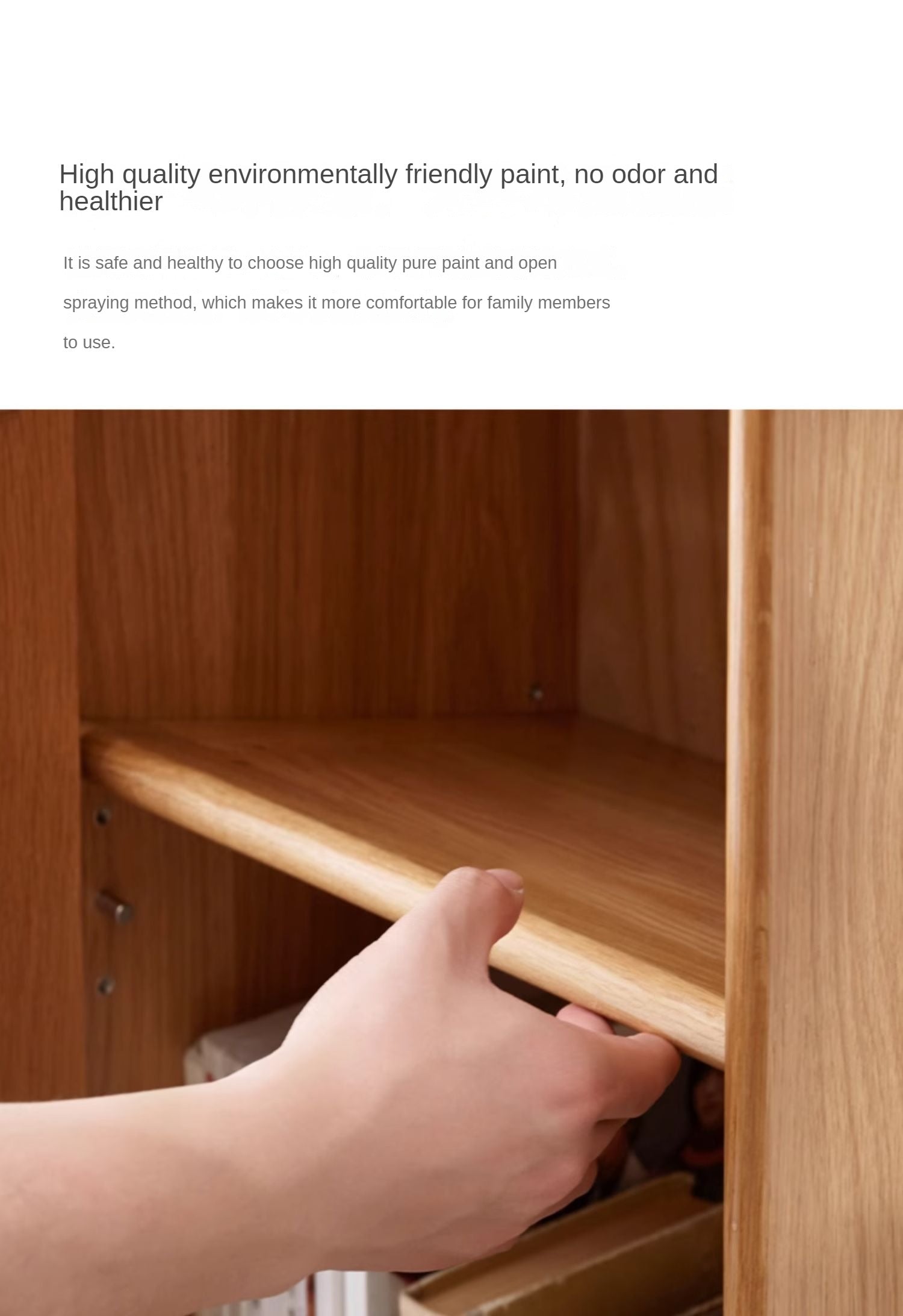 Oak Solid Wood TV High Side Cabinet Glass Door