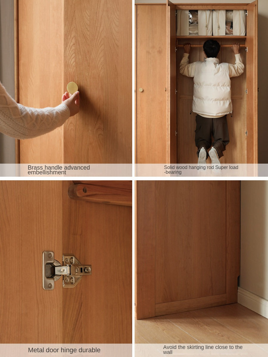 Сherry Solid Wood Exquisite Wardrobe.