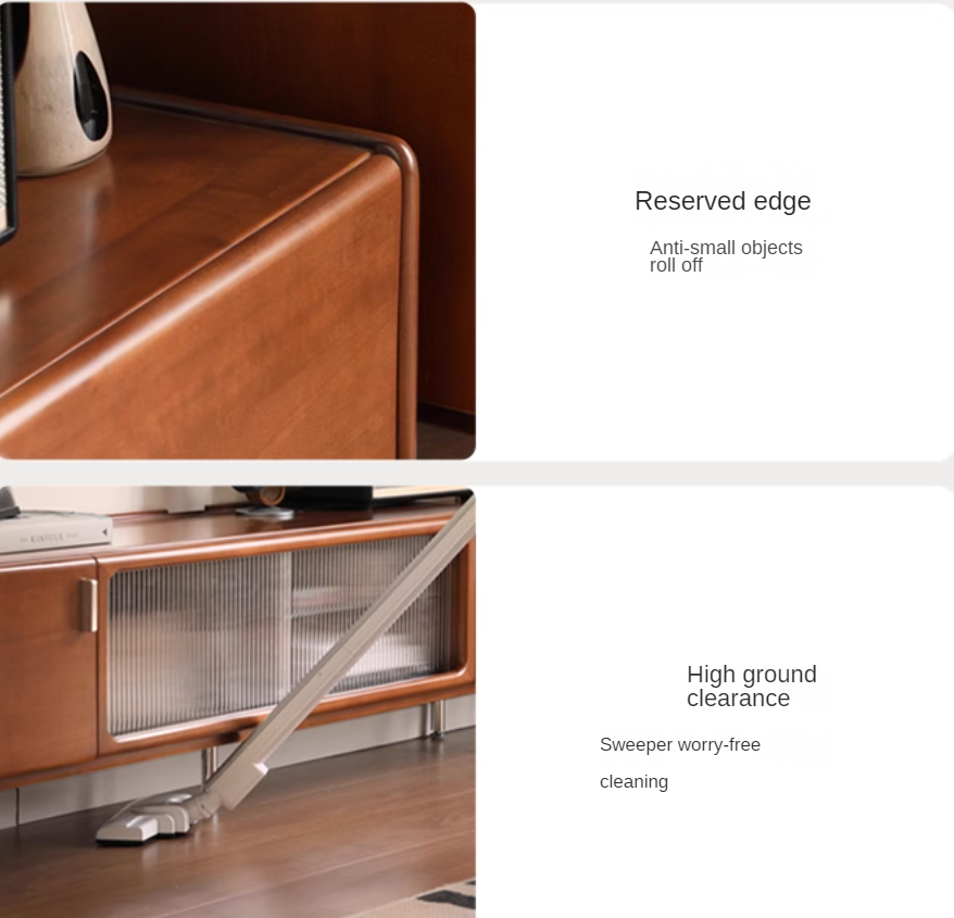 Poplar Solid Wood Retro High Locker TV Cabinet.