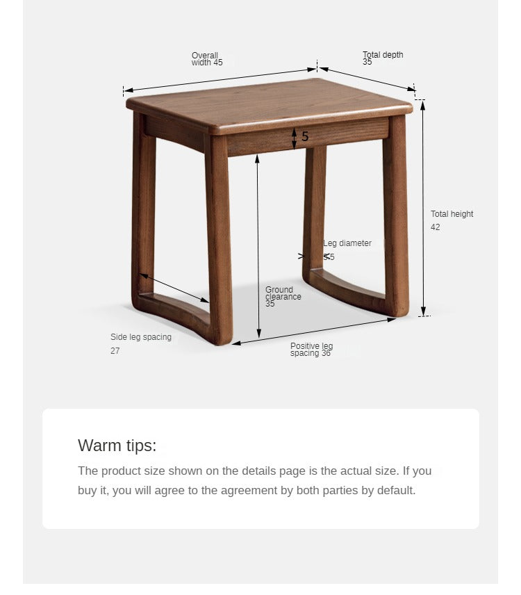 Ash Solid Wood Modern Tea Table