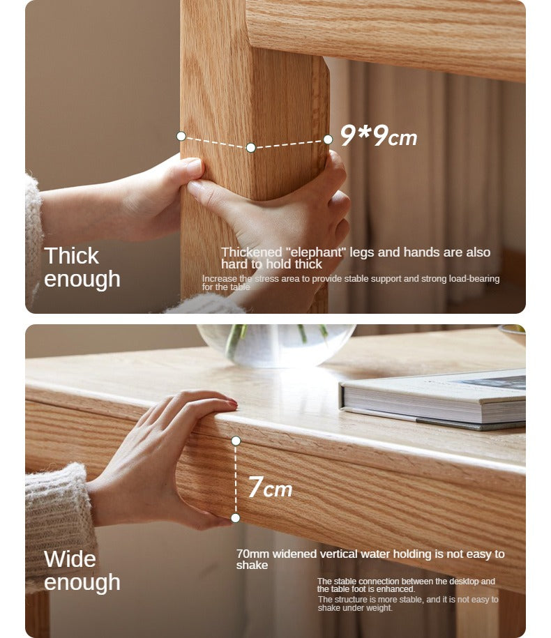 Oak, Red Oak Solid Wood Rectangular Dining Table