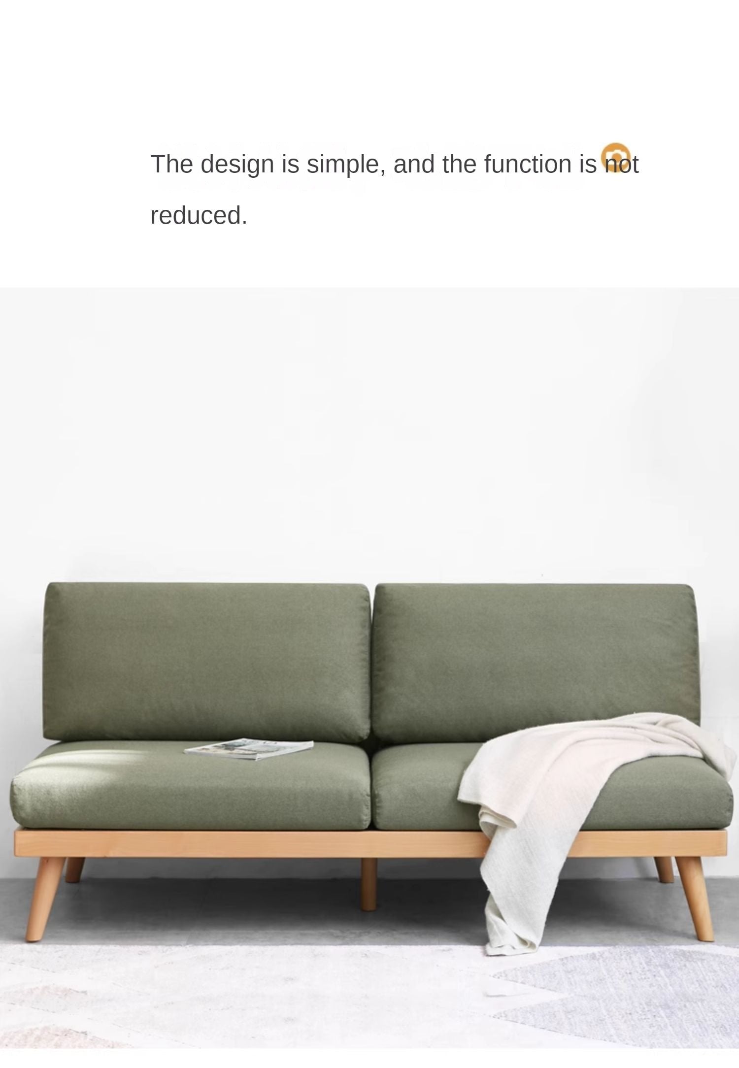 Beech Solid Wood Soft-covered Sofa.