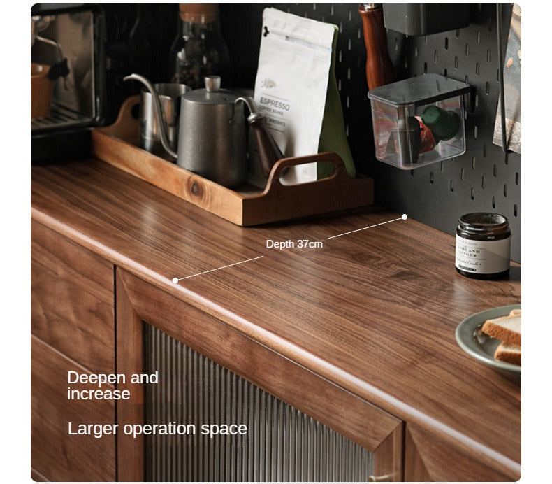 Black Walnut , South American Walnut Solid Wood Sideboard, Buffet Cabinet