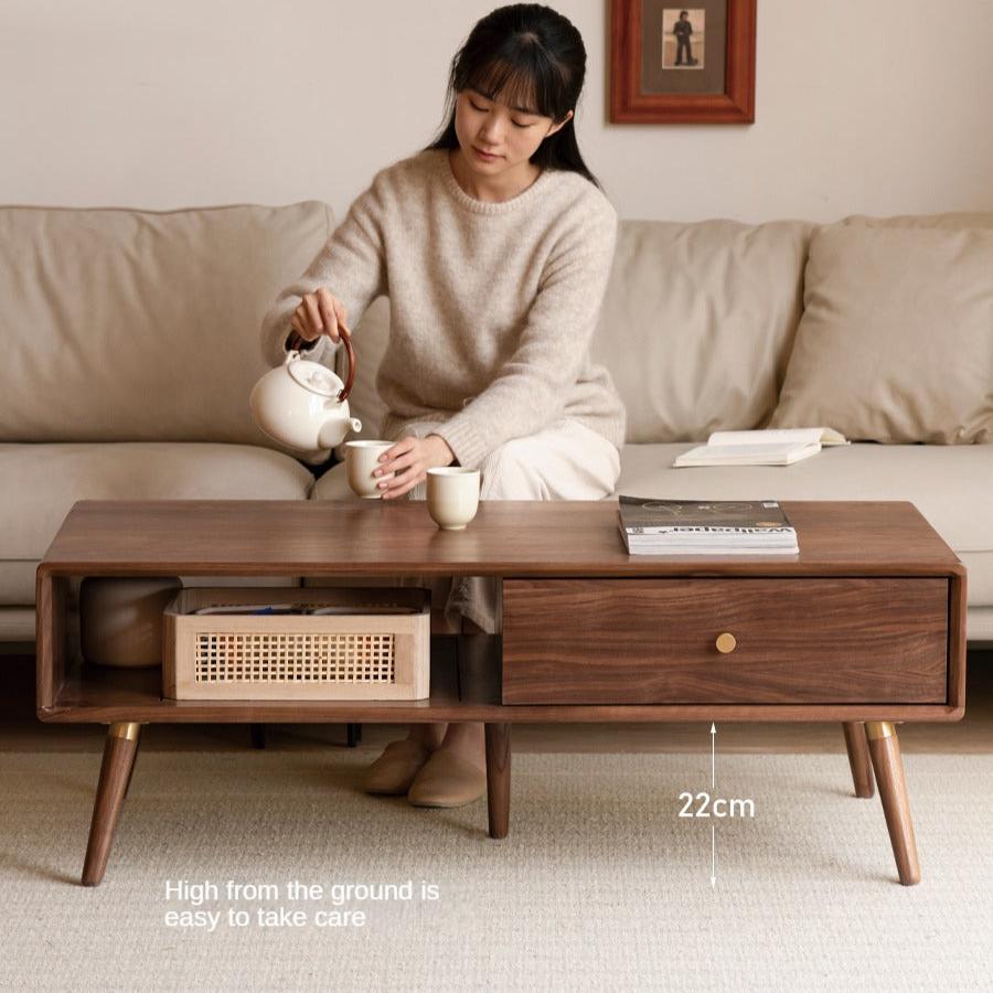 Black Walnut Solid Wood Coffee Table