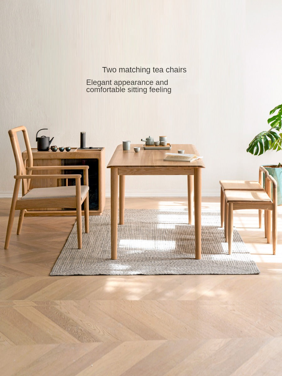 Oak, Ash Solid Wood Tea Maker Integrated Tea Table