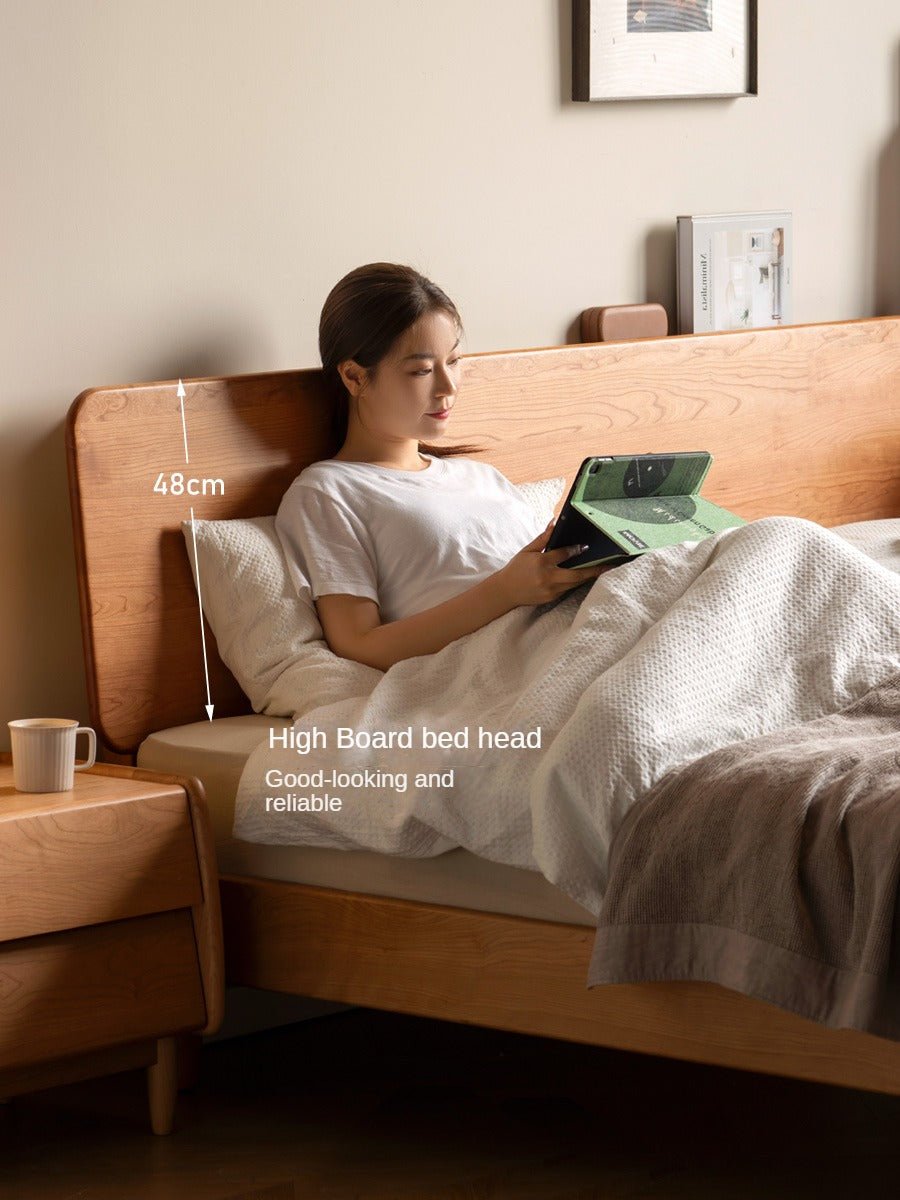 Cherry Wood Bed Modern