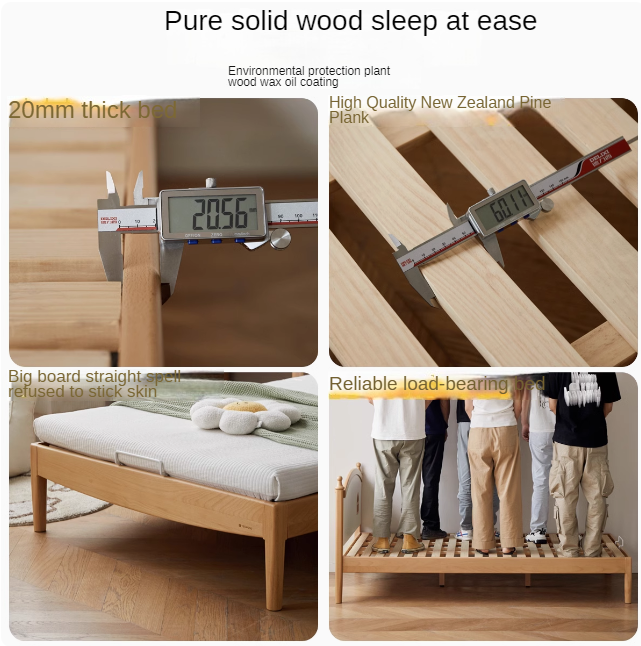 Beech Solid Wood Children's Single Bed.