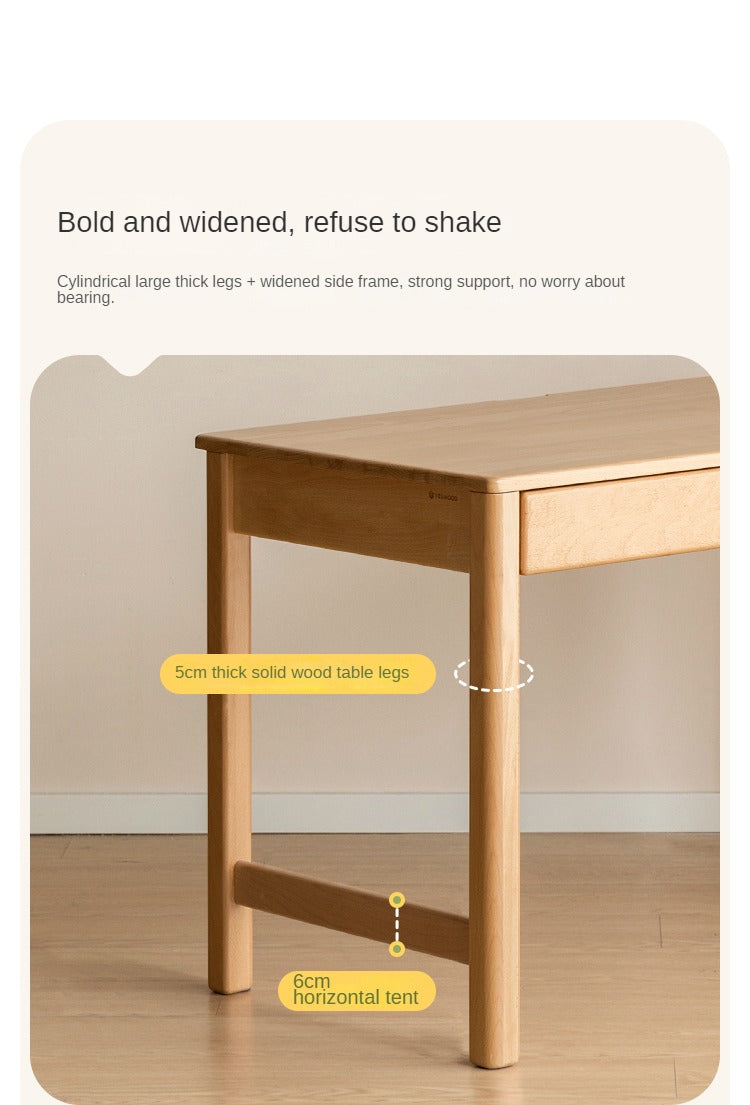 Beech Solid Wood Children's Study Desk