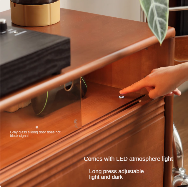 Poplar Solid Wood Retro Floor-Standing Medieval Style TV Cabinet.