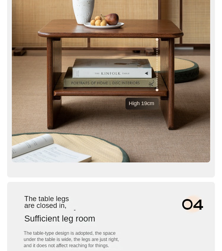 Oak Solid Wood Square Tea Table