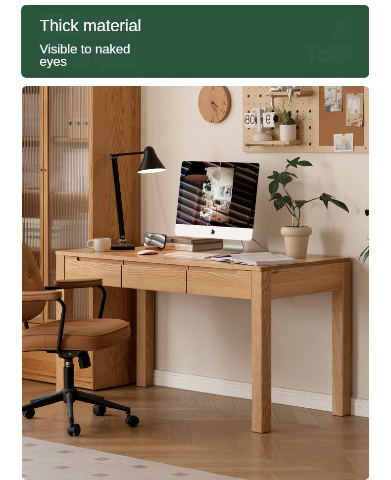 Oak, Beech Solid Wood Office Desk