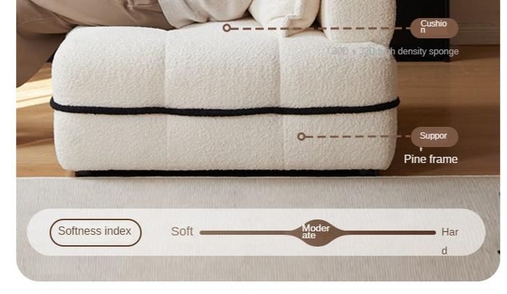 Fabric Modern Biscuit Piedmont Module Sofa,