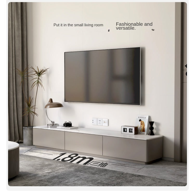 Poplar Solid Wood Rock Slab TV Stand.