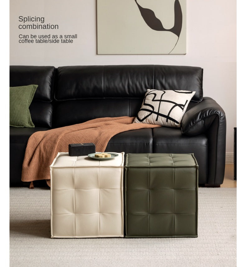 Genuine Leather Modern Makeup Stool footstool