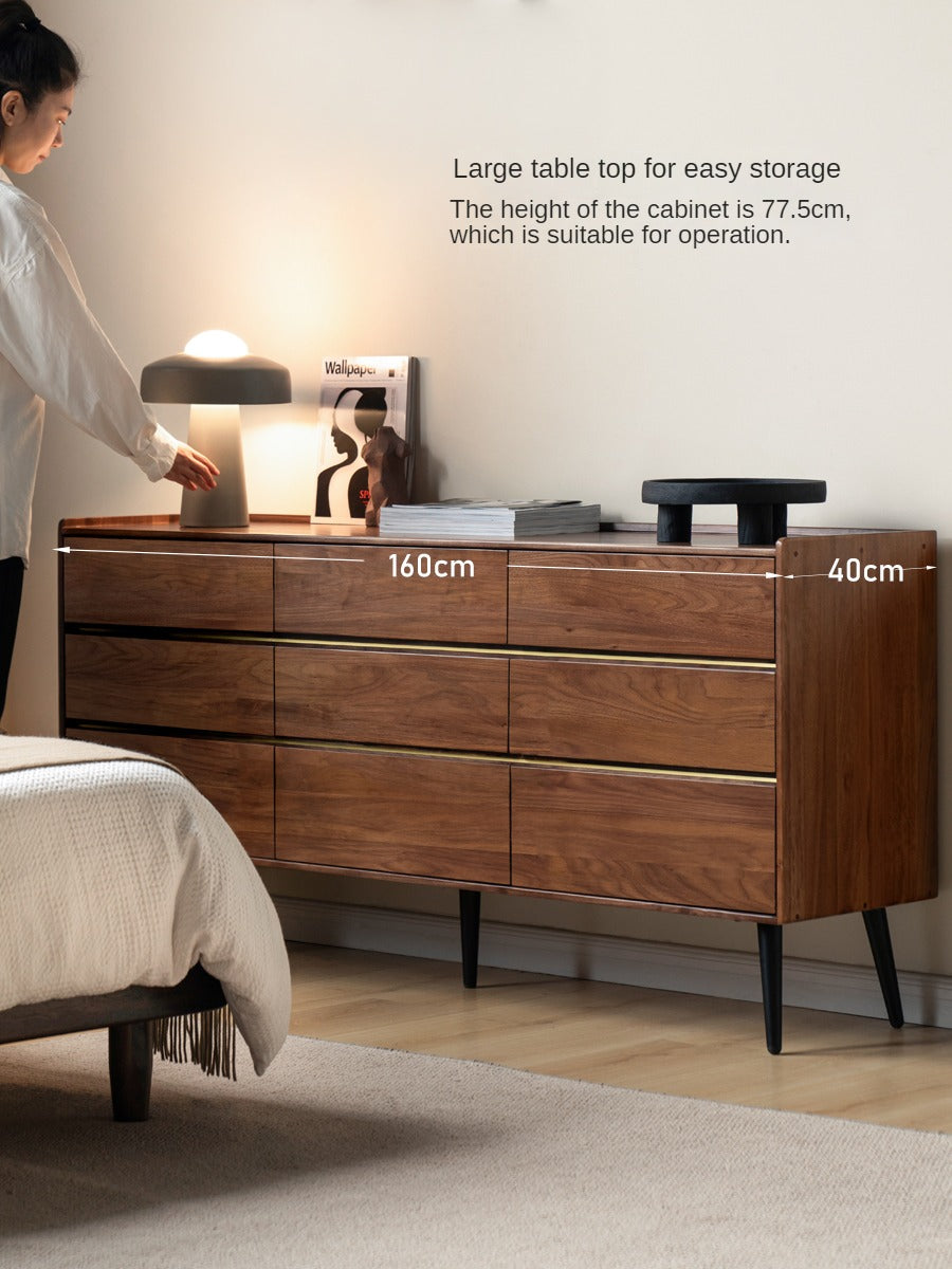 Black Walnut Solid Wood Cabinet Storage