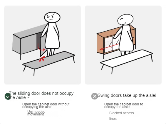 Oak Solid Wood, Solid RubberWood Modern Multifunctional Sideboard