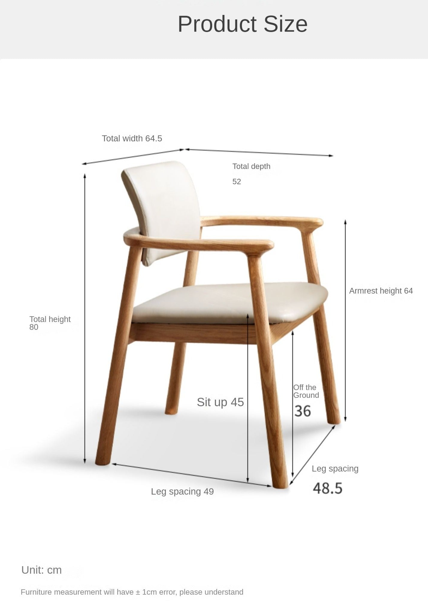 Oak Solid Wood Leisure Armchair