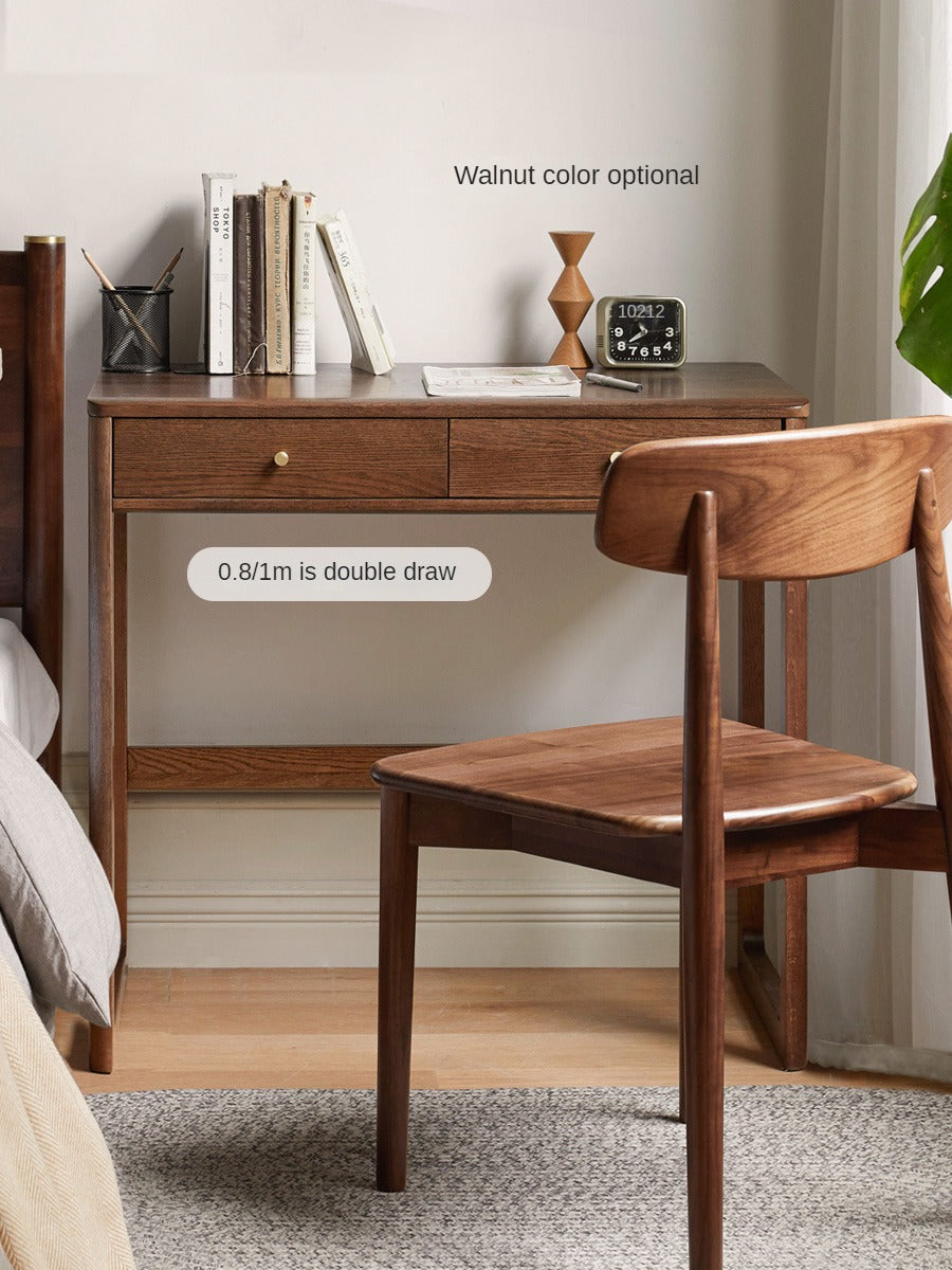 Oak, Beech Solid Wood Small Office Desk