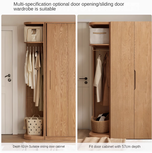 Oak, Cherry Solid Wood Corner Triangle Cabinet Corner Wardrobe.