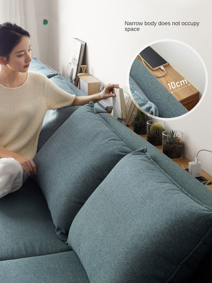 Oak Solid Wood Sofa Rear Storage Modern Wall Shelf
