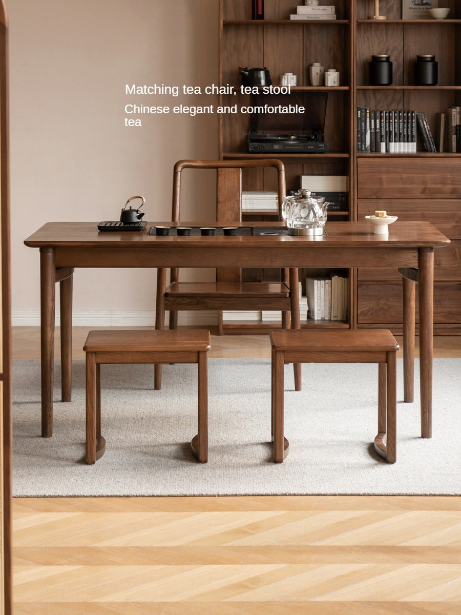 Ash Solid Wood Tea Table Tea Tray Integrated