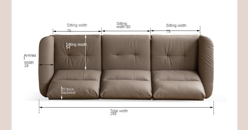 First Layer Leather Multifunctional Electric Telescopic Sofa.