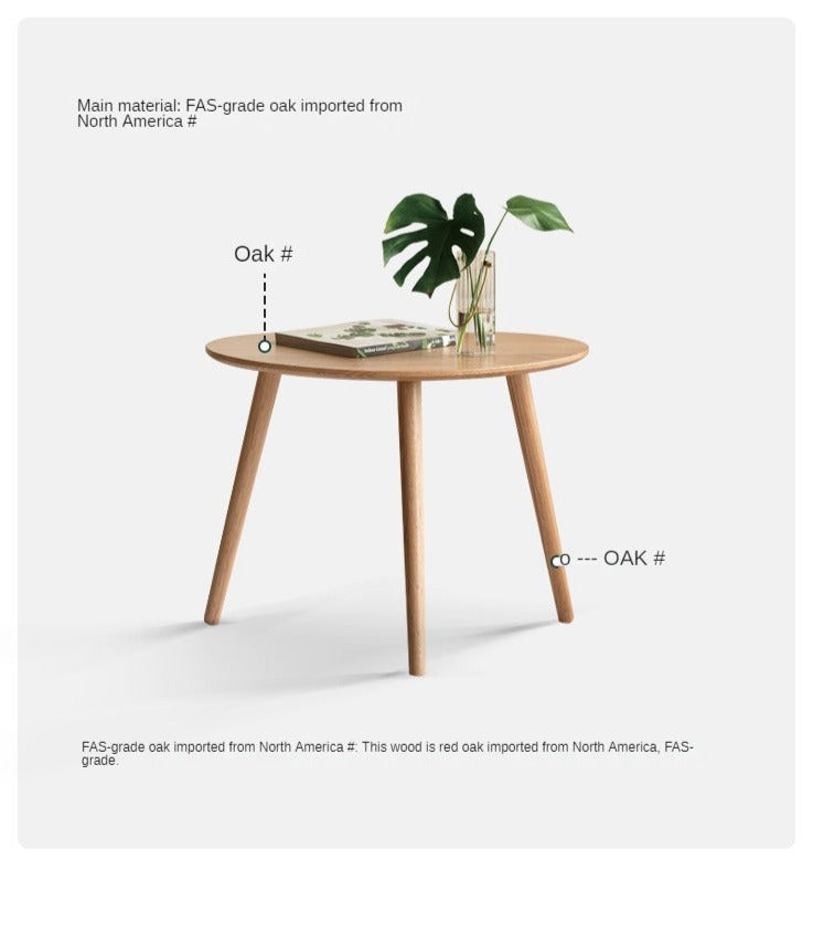 Oak Solid Wood Combination Shape Side Table