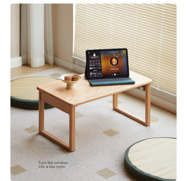 Oak Solid Wood Bay Window Folding Table