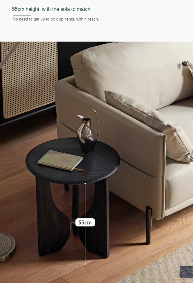 Oak Solid Wood Curved Leg Side Table